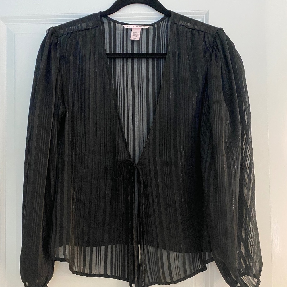 NWOT Victora's Secret Tie Front Sheer Tie Front Wrap
